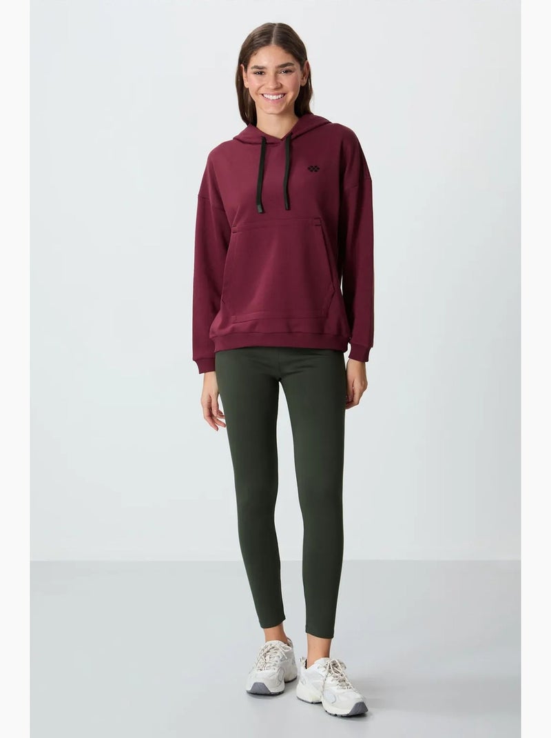 Moletom com capuz oversized e bolso tommy Vermelho bordô - Kiabi