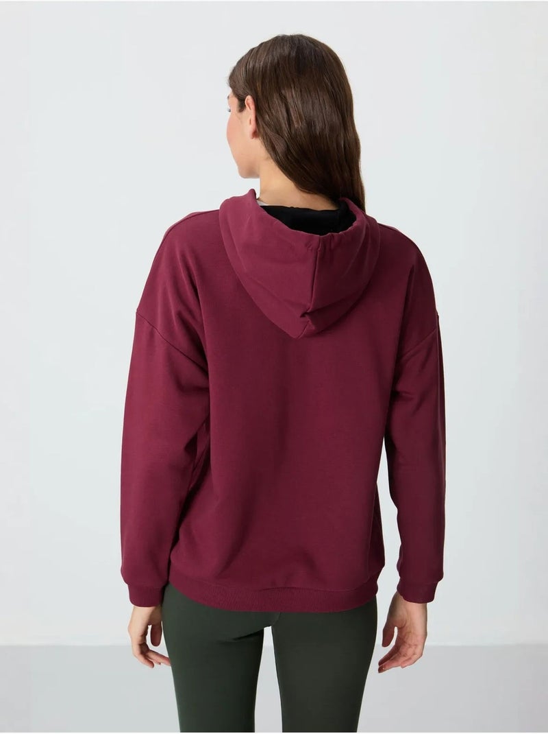 Moletom com capuz oversized e bolso tommy Vermelho bordô - Kiabi