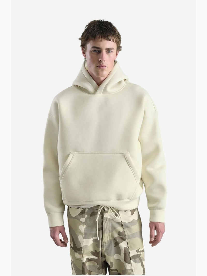 Moletom com capuz scuba oversized masculino giesto Creme - Kiabi
