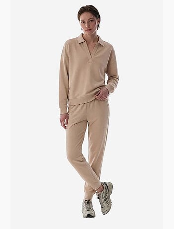Moletom com gola polo em modal penti
