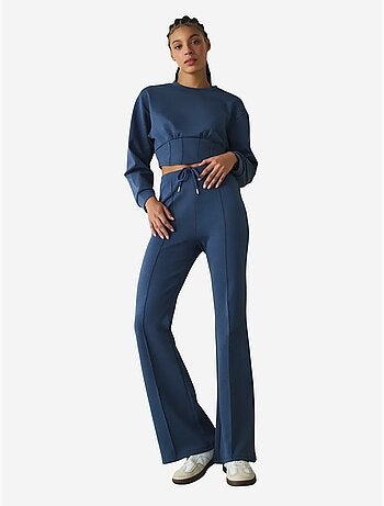 Moletom crop gola redonda belle line penti