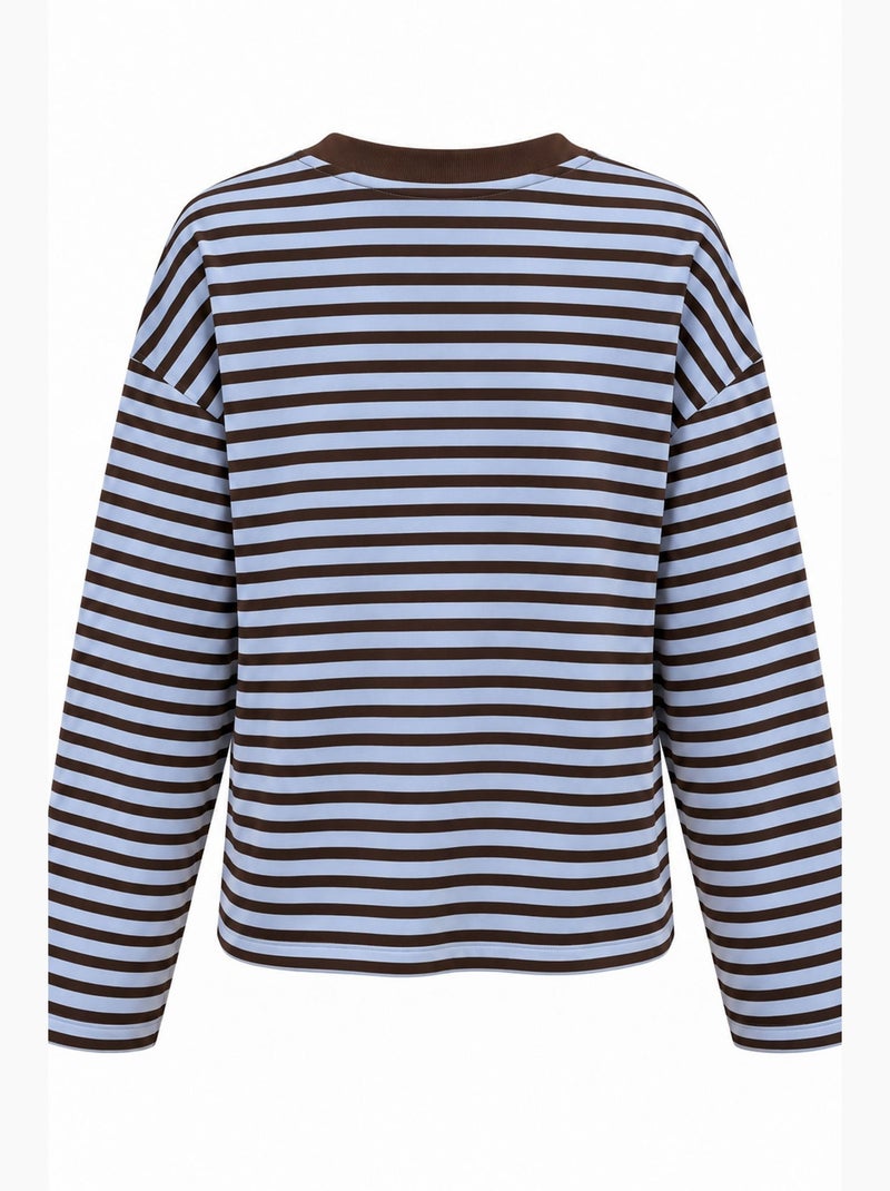 Moletom feminino mixray Azul Marrom - Kiabi