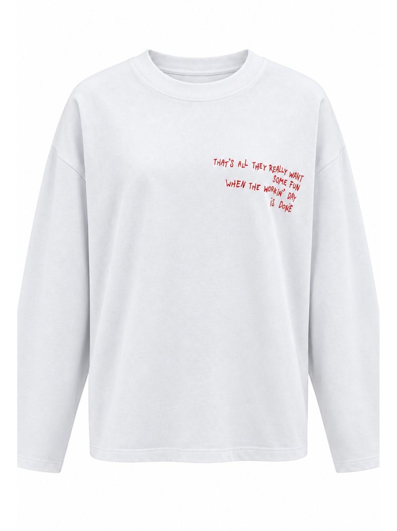 Moletom feminino mixray Branco - Kiabi