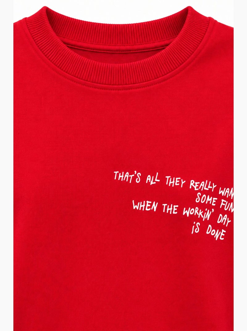 Moletom feminino mixray Vermelho - Kiabi