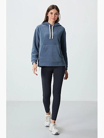 Moletom oversized com capuz em pelúcia tommy