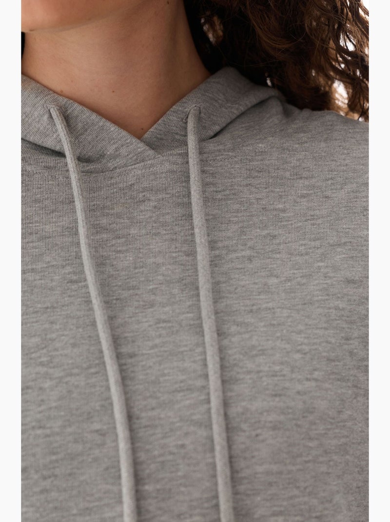 Moletom oversized com capuz penti Cinza claro - Kiabi