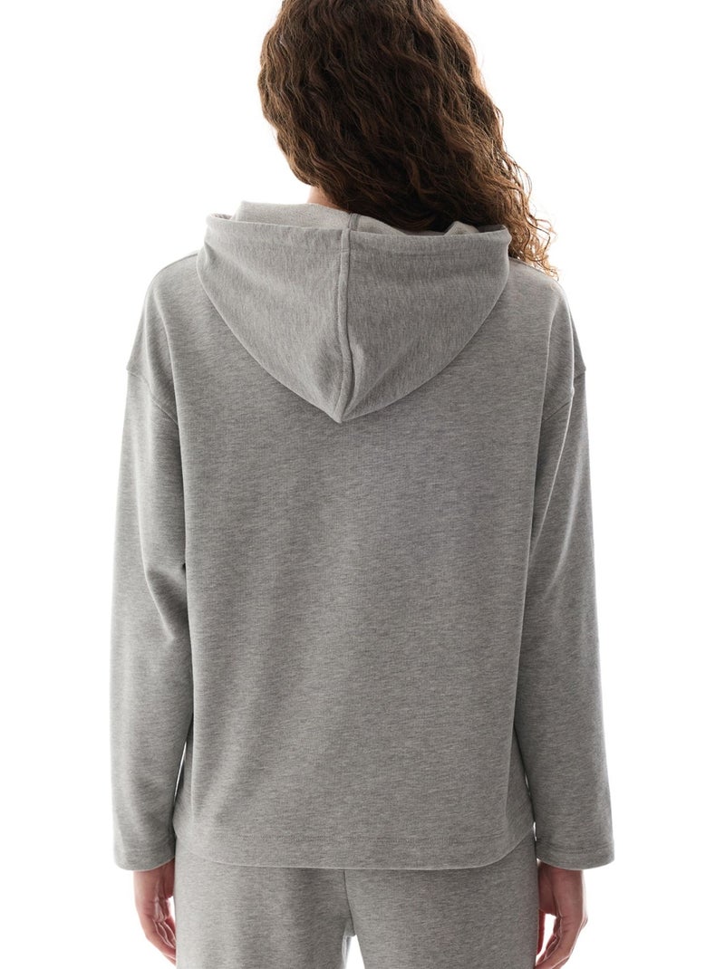 Moletom oversized com capuz penti Cinza claro - Kiabi
