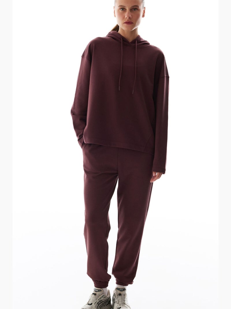 Moletom oversized liso de manga longa penti Vermelho bordô - Kiabi