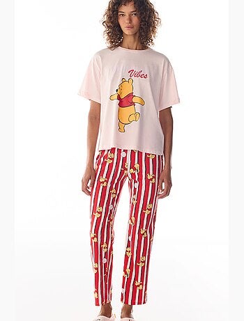 Monday vibes conjunto de pijama com estampa de urso e manga curta penti