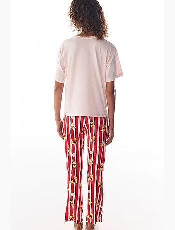 Monday vibes conjunto de pijama com estampa de urso e manga curta penti
