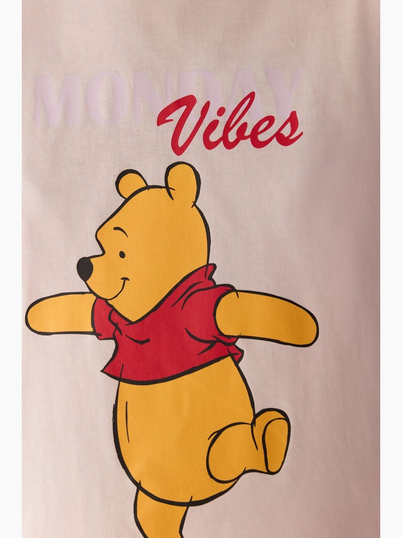 Monday vibes conjunto de pijama com estampa de urso e manga curta penti Branco Vermelho - Kiabi