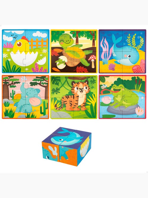 Montessori lisciani 6 quebra-cabeças de animais 4 peças c/4 cubos de madeira - Kiabi Montessori lisciani 6 quebra-cabeças de animais 4 peças c/4 cubos de madeira - Kiabi