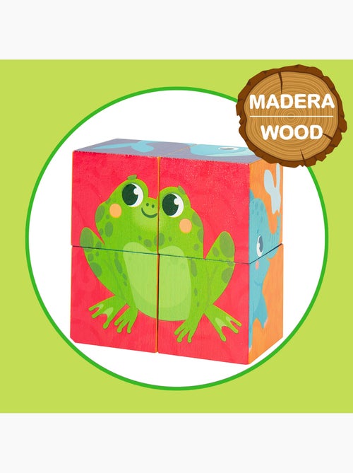Montessori lisciani 6 quebra-cabeças de animais 4 peças c/4 cubos de madeira - Kiabi Montessori lisciani 6 quebra-cabeças de animais 4 peças c/4 cubos de madeira - Kiabi
