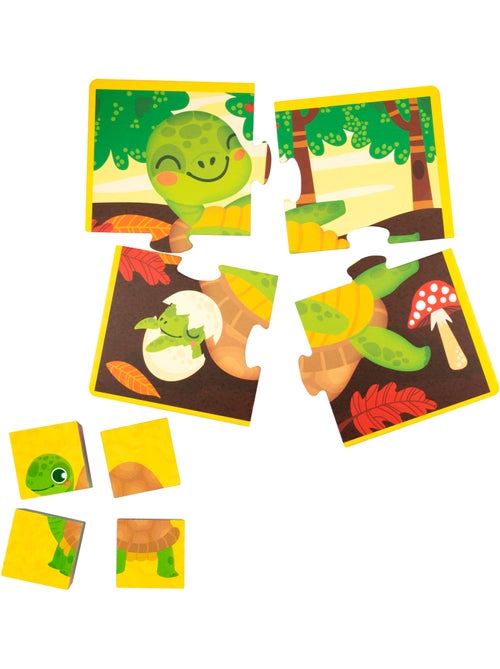 Montessori lisciani 6 quebra-cabeças de animais 4 peças c/4 cubos de madeira - Kiabi Montessori lisciani 6 quebra-cabeças de animais 4 peças c/4 cubos de madeira - Kiabi