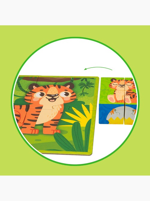 Montessori lisciani 6 quebra-cabeças de animais 4 peças c/4 cubos de madeira - Kiabi Montessori lisciani 6 quebra-cabeças de animais 4 peças c/4 cubos de madeira - Kiabi