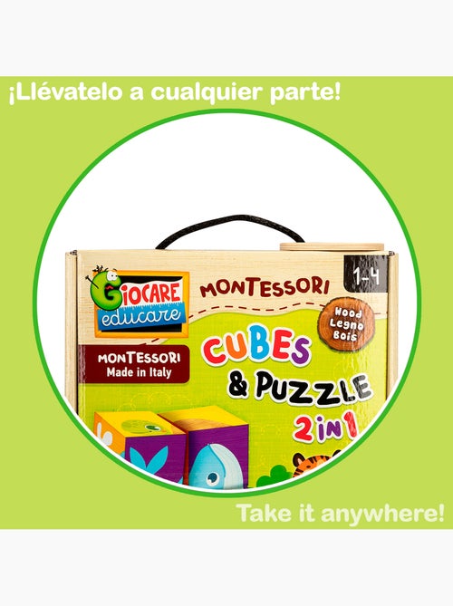 Montessori lisciani 6 quebra-cabeças de animais 4 peças c/4 cubos de madeira - Kiabi Montessori lisciani 6 quebra-cabeças de animais 4 peças c/4 cubos de madeira - Kiabi