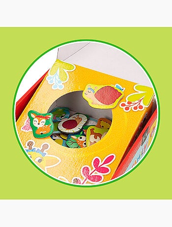 Montessori lisciani 6 quebra-cabeças para encaixar peças de animais