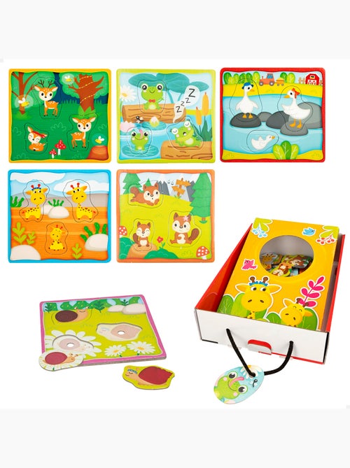 Montessori lisciani 6 quebra-cabeças para encaixar peças de animais - Kiabi Montessori lisciani 6 quebra-cabeças para encaixar peças de animais - Kiabi