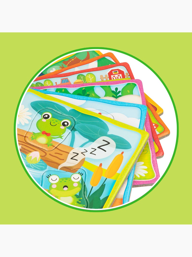 Montessori lisciani 6 quebra-cabeças para encaixar peças de animais N/D - Kiabi