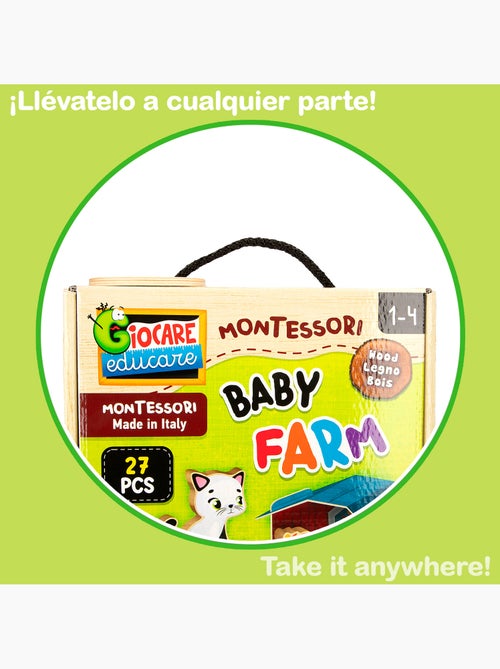Montessori lisciani quebra-cabeças de quinta 12 peças com 5 animais de madeira e 5 casas 3d - Kiabi Montessori lisciani quebra-cabeças de quinta 12 peças com 5 animais de madeira e 5 casas 3d - Kiabi