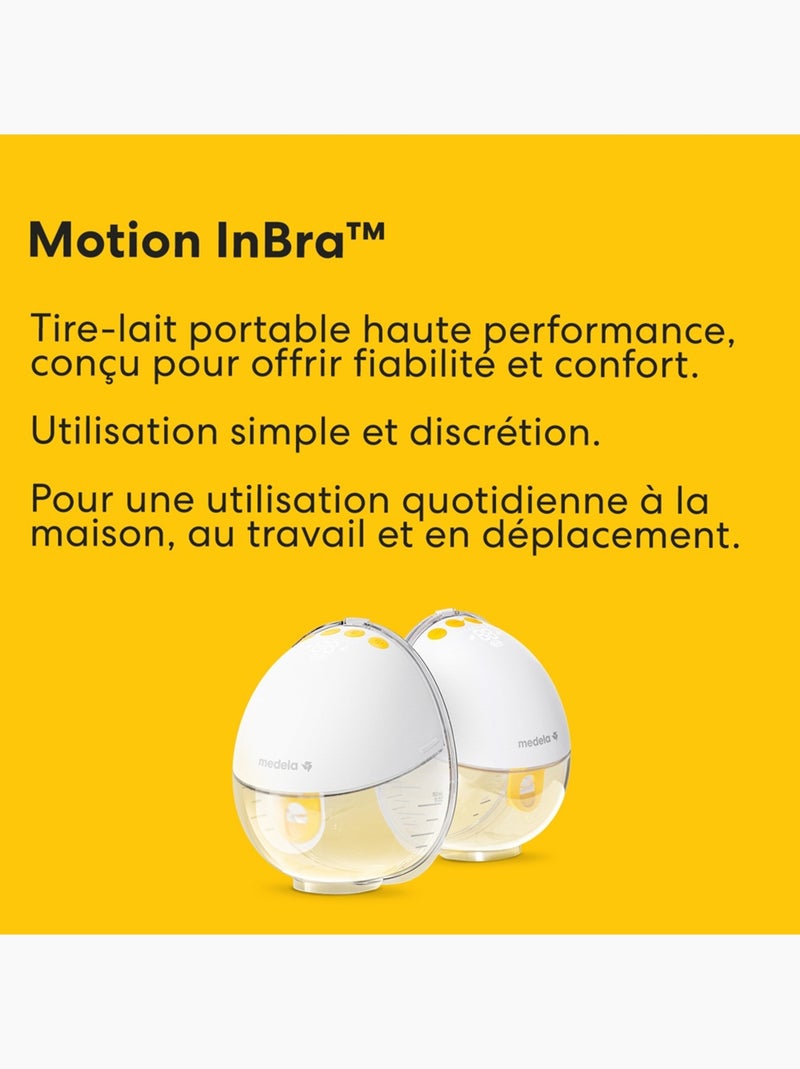 Motion inbra - bomba de leite elétrica dupla portátil, mãos-livres, ultraleve e silenciosa, Transparente - Kiabi