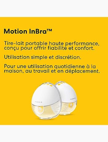 Motion inbra - bomba de leite elétrica simples portátil, mãos-livres, ultraleve e silenciosa,