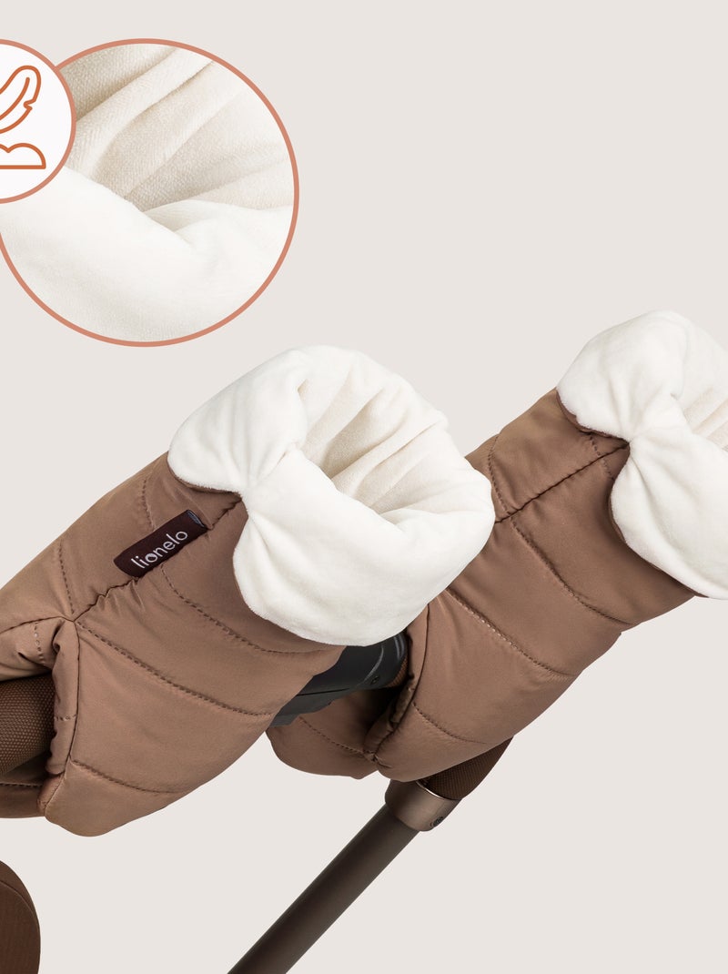 Mula de mão para carrinho LIONELO Handmuff - Luvas para carrinho - Universal - Impermeável Bege - Kiabi