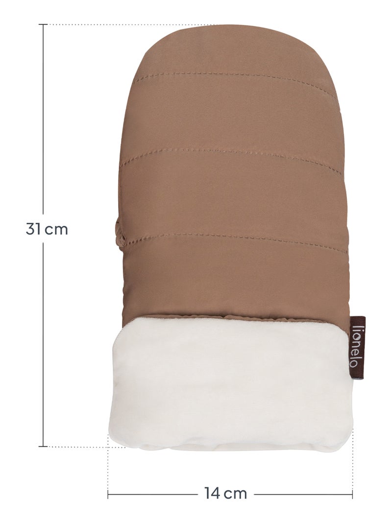 Mula de mão para carrinho LIONELO Handmuff - Luvas para carrinho - Universal - Impermeável Bege - Kiabi