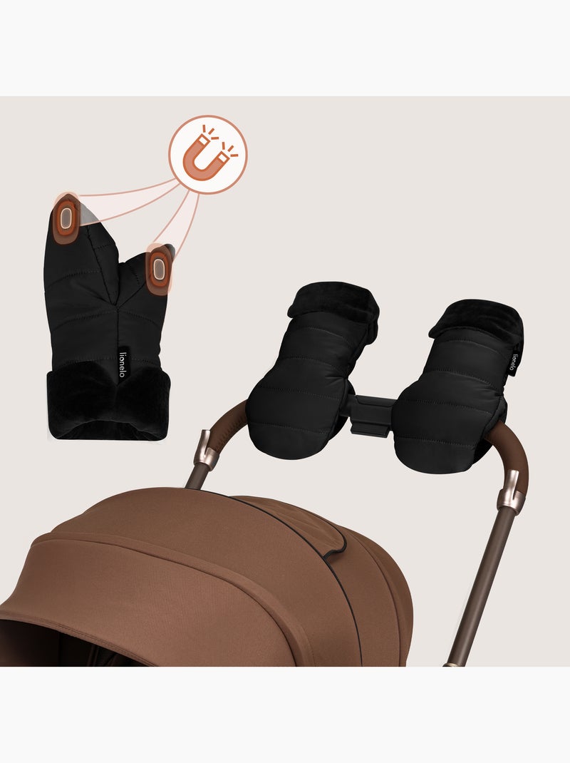 Mula de mão para carrinho LIONELO Handmuff - Luvas para carrinho - Universal - Impermeável Preto Preto - Kiabi