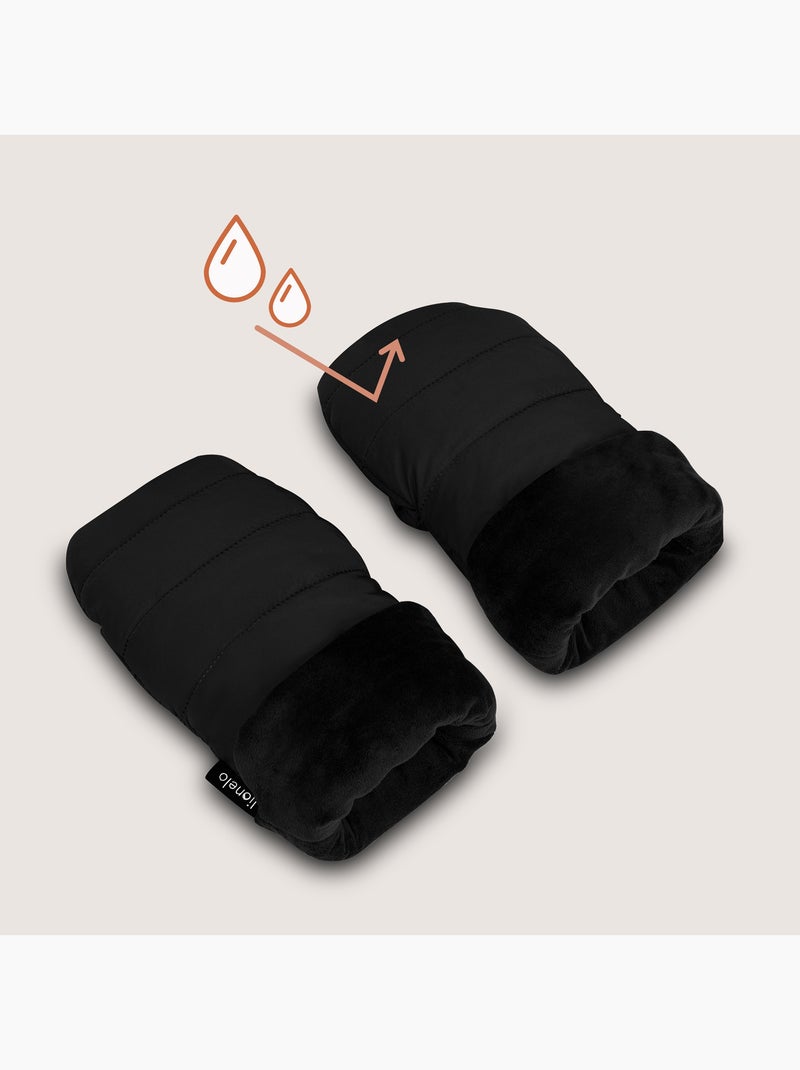 Mula de mão para carrinho LIONELO Handmuff - Luvas para carrinho - Universal - Impermeável Preto Preto - Kiabi