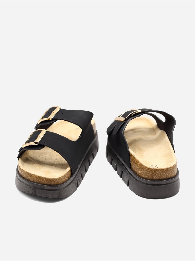 Mulas alça cruzada Preto - Kiabi