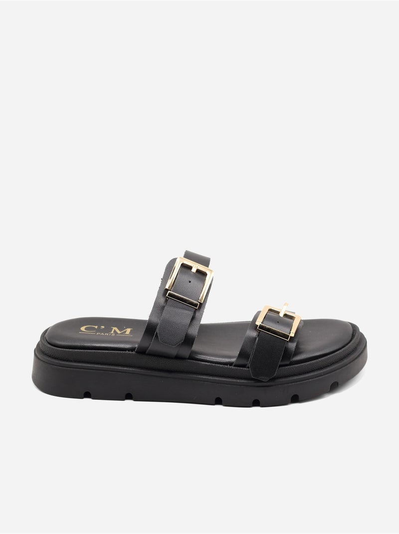 Mulas alça cruzada Preto - Kiabi