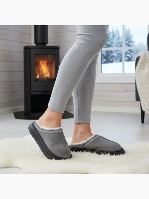 Mulas mulher estilo escandinavo, forro quente, sola antiderrapante ozabi - Kiabi Mulas mulher estilo escandinavo, forro quente, sola antiderrapante ozabi - Kiabi