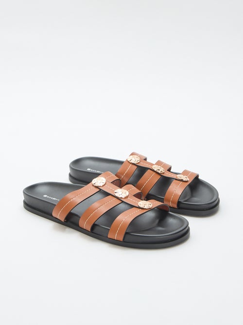 Mules com botões dourados fantasia - Kiabi