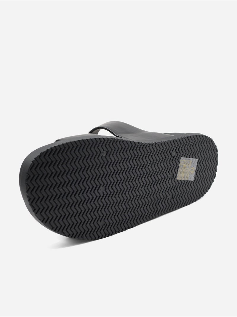 Mules com duas tiras Preto - Kiabi