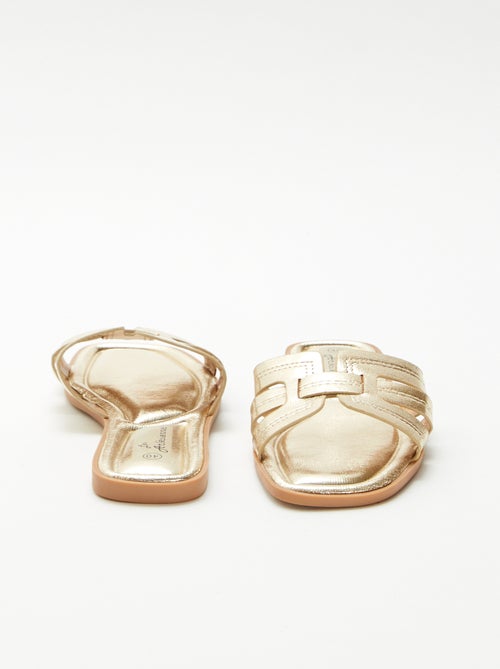 Mules com efeito de pele craquelada - Kiabi