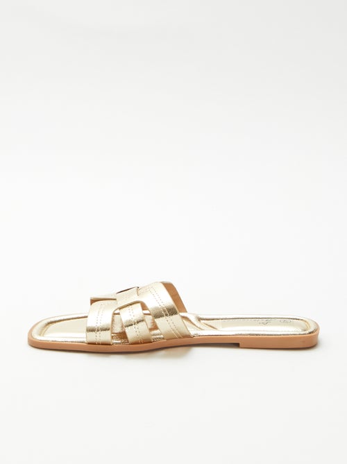 Mules com efeito de pele craquelada - Kiabi