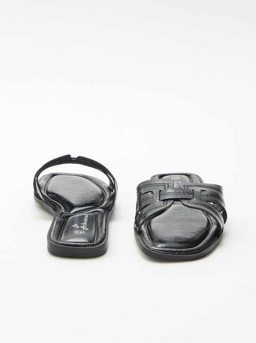 Mules com efeito de pele craquelada - Kiabi