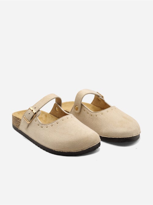Mules com fivela com tachas - Kiabi