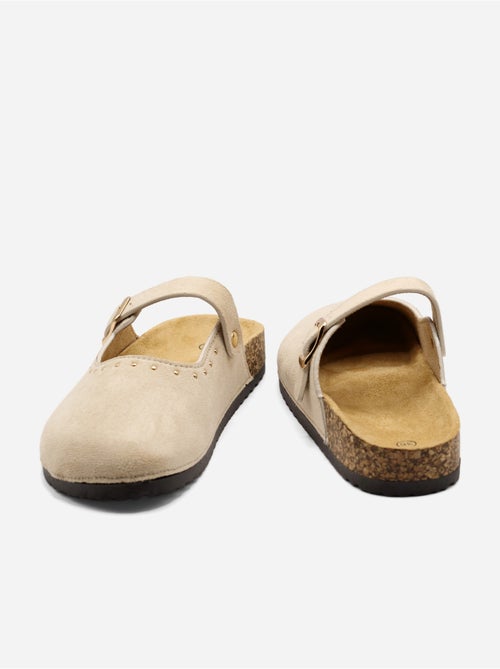 Mules com fivela com tachas - Kiabi