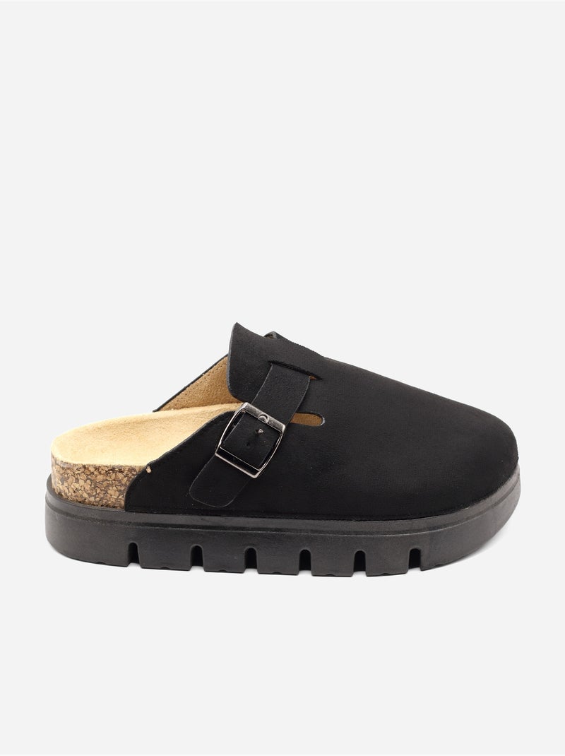 Mules com plataforma Preto - Kiabi