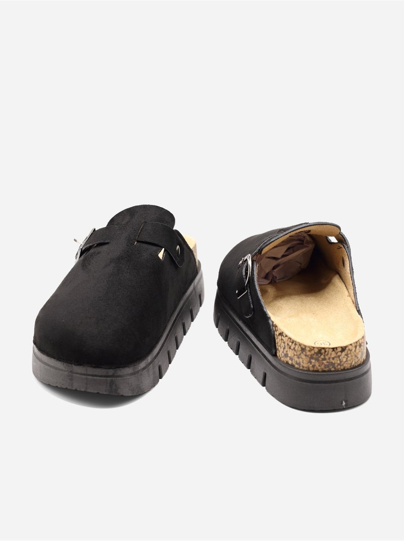 Mules com plataforma Preto - Kiabi