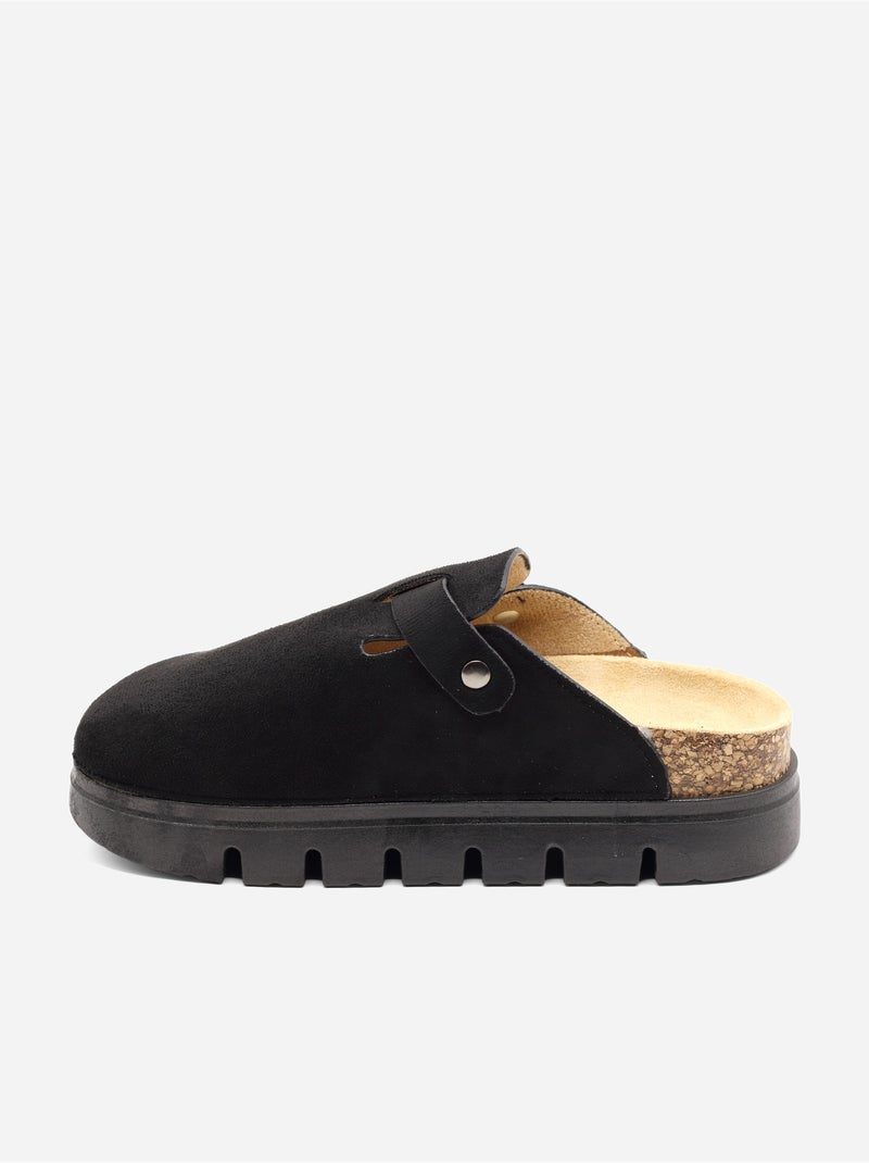 Mules com plataforma Preto - Kiabi