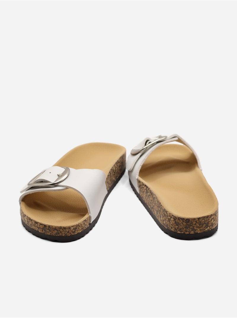 Mules com tira Branco - Kiabi