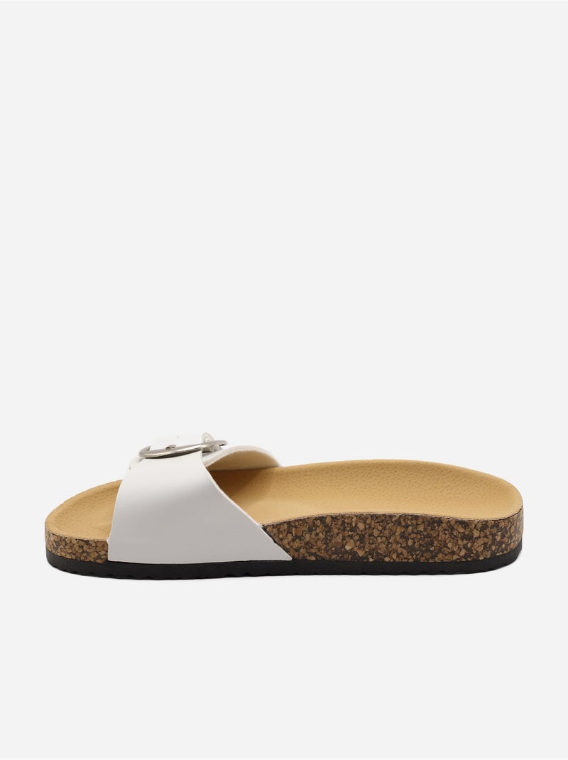 Mules com tira Branco - Kiabi