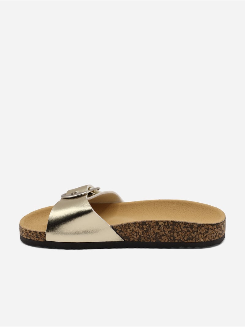 Mules com tira Dourado/Ouro - Kiabi