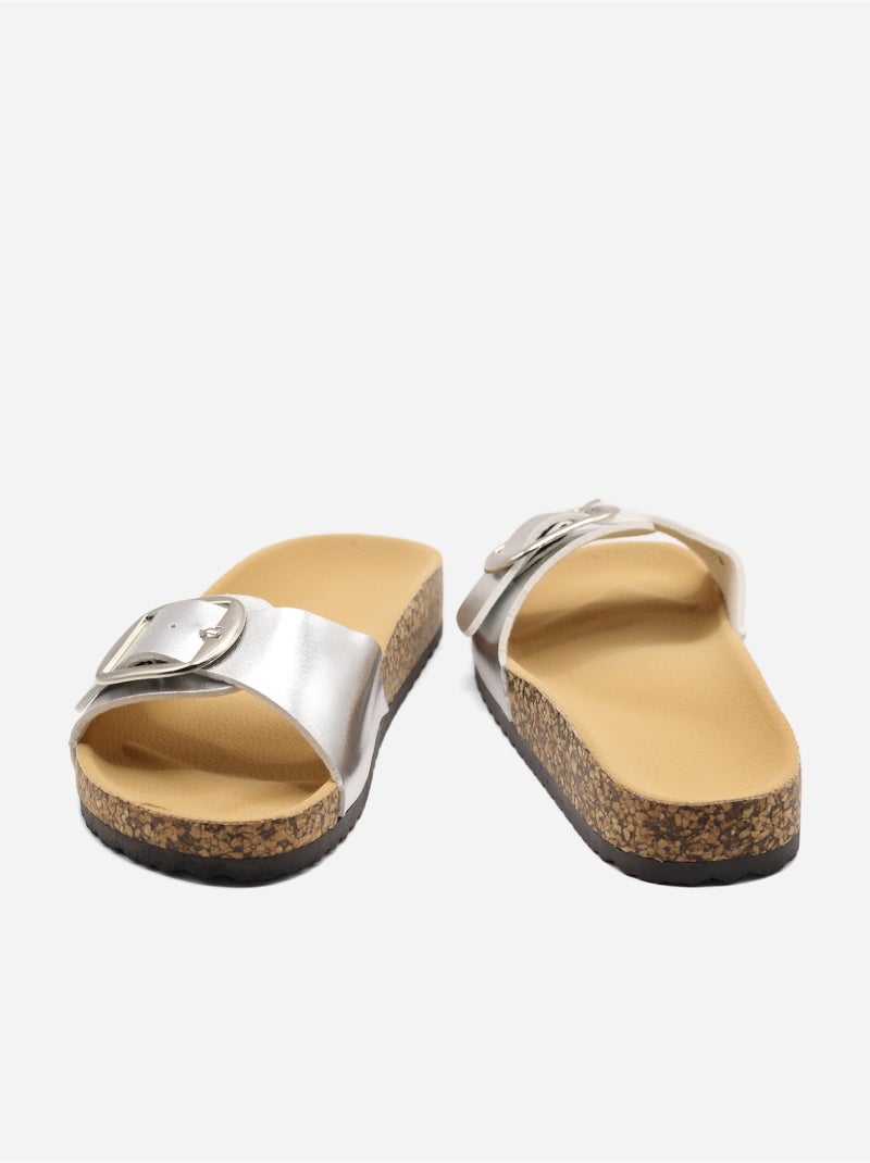 Mules com tira Prata - Kiabi