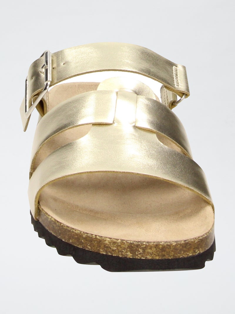 Mules com Tiras Brilhantes Amarelo - Kiabi