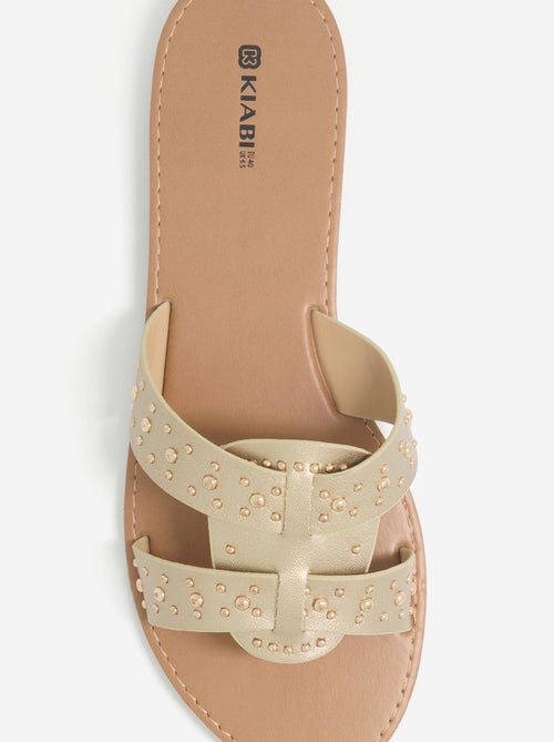 Mules com tiras com tachas - Kiabi
