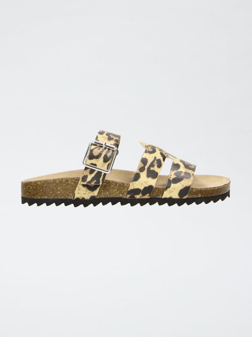 Mules com tiras de leopardo - Kiabi